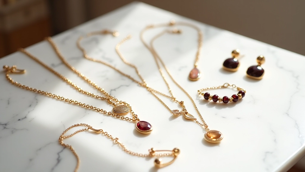 Kolye, küpe ve bilezik kombinasyonu, metal ve boncuk takılar, stil ipuçları